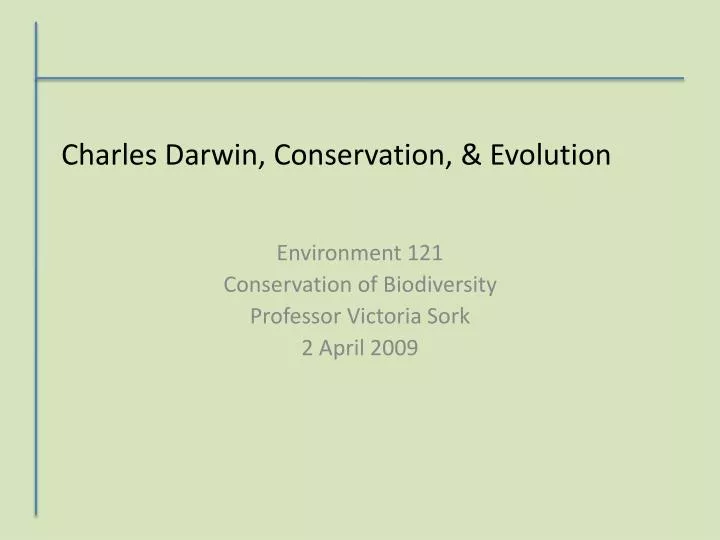 charles darwin conservation evolution