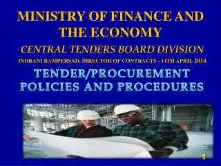 MINISTRY OF FINANCE AND THE ECONOMY