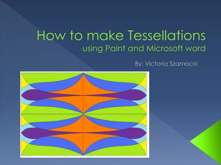 how to make tessellations using paint and microsoft word