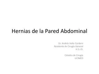 hernias de la pared abdominal