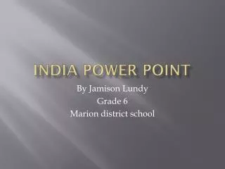 India power point