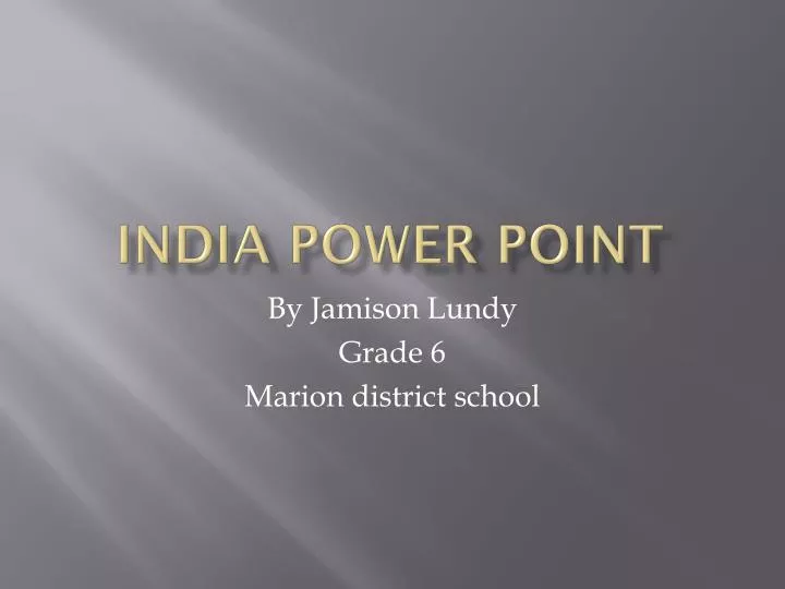 india power point