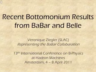 Recent Bottomonium Results from BaBar and Belle