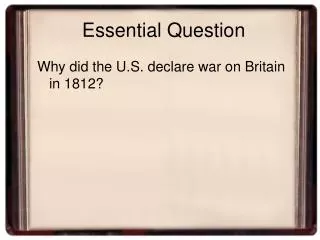 Essential Question