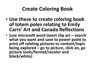 Create Coloring Book
