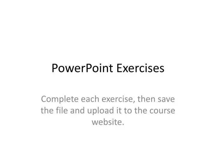 powerpoint exercises