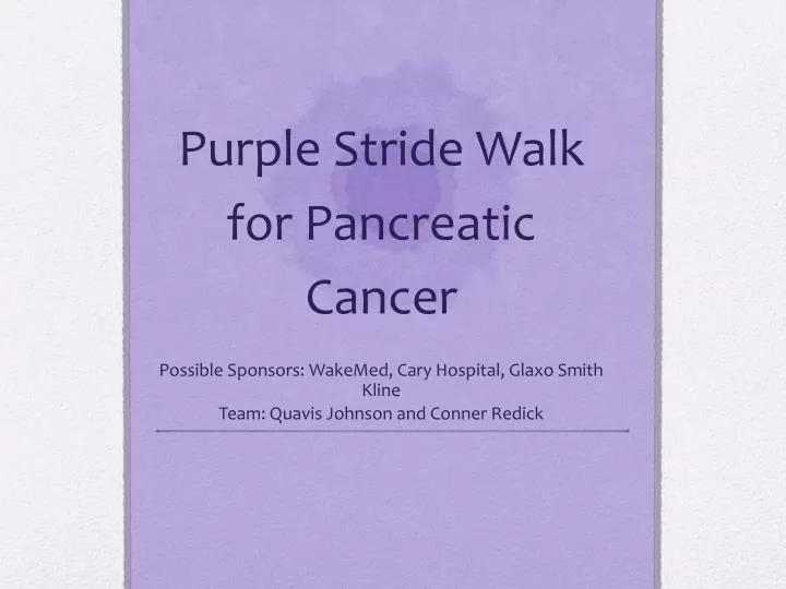 purple stride walk for pancreatic cancer