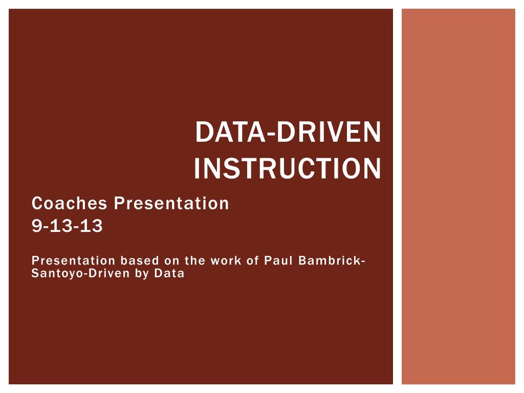 PPT - Data-Driven Instruction PowerPoint Presentation, free download ...
