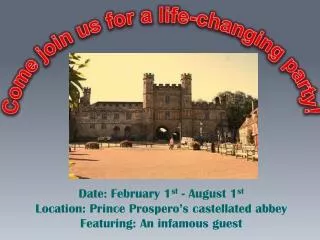 Come join us for a life-changing party!