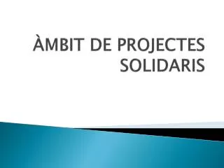 mbit de projectes solidaris