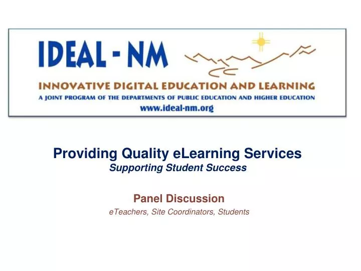 providing quality elearning services supporting student success