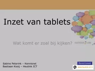 inzet van tablets