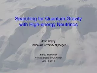 Searching for Quantum Gravity with High-energy Neutrinos