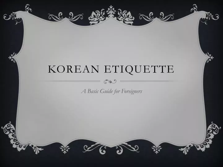 korean etiquette
