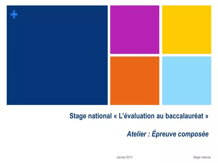 stage national l valuation au baccalaur at atelier preuve compos e