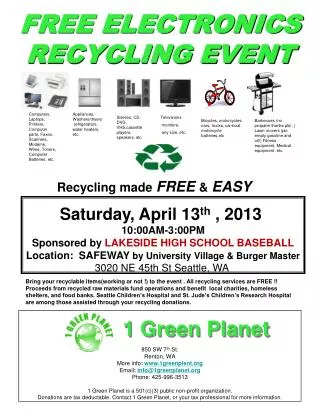 free electronics recycling event