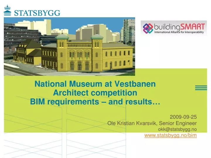 national museum at vestbanen architect competition bim requirements and results