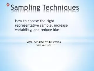 Sampling Techniques