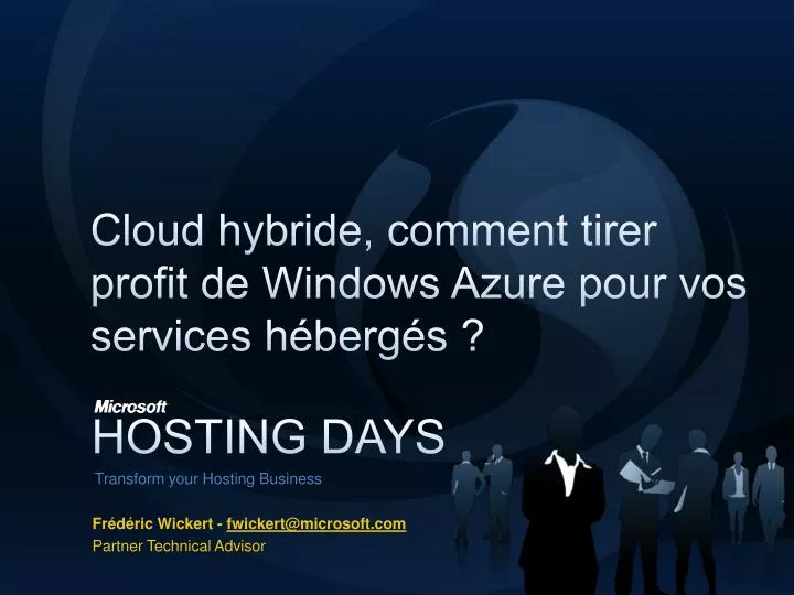 cloud hybride comment tirer profit de windows azure pour vos services h berg s