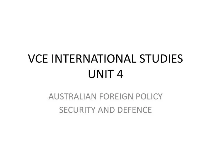 vce international studies unit 4