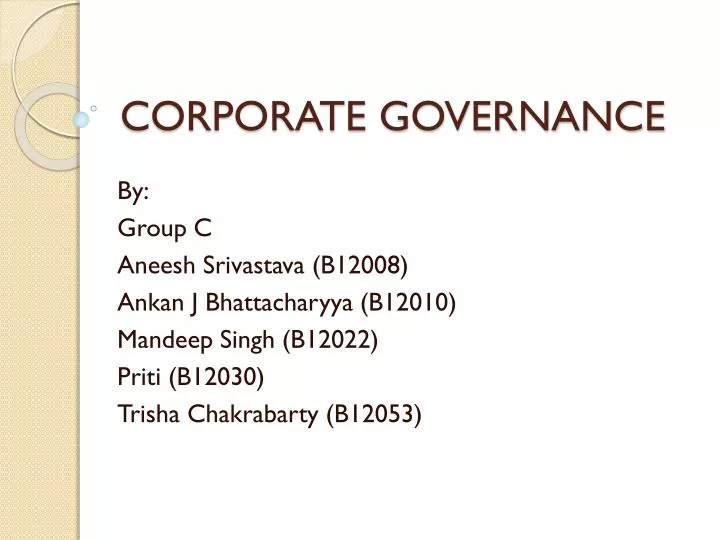 corporate governance