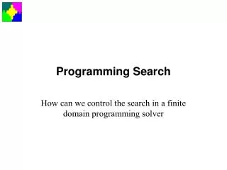 Programming Search