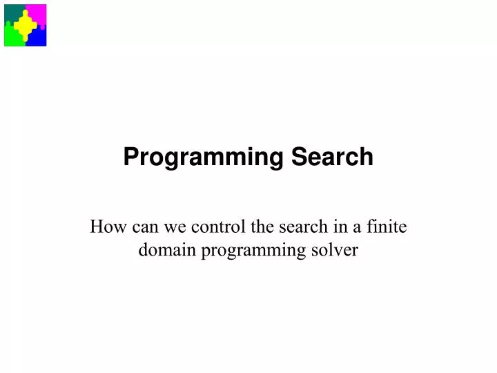 programming search