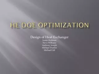 HE DOE-Optimization