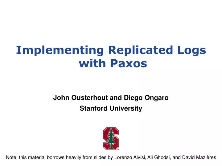 implementing replicated logs with paxos