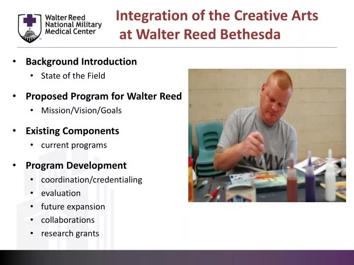 integration of the creative arts at walter reed bethesda