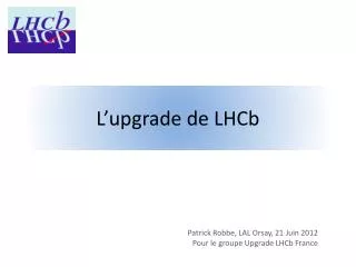 l upgrade de lhcb