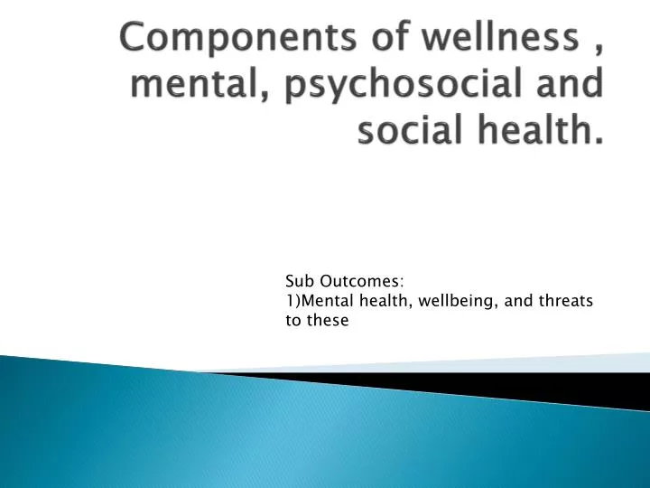 components of wellness mental psychosocial and social health