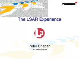 The LSAR Experience
