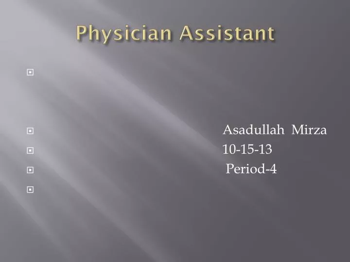 physician assistant