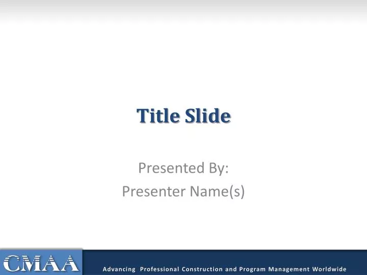 title slide