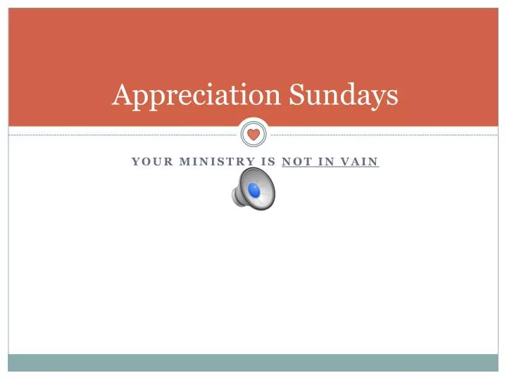 appreciation sundays