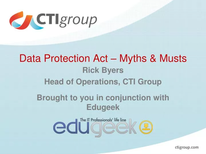 data protection act myths musts