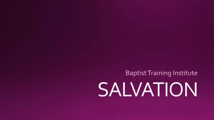 baptist training institute