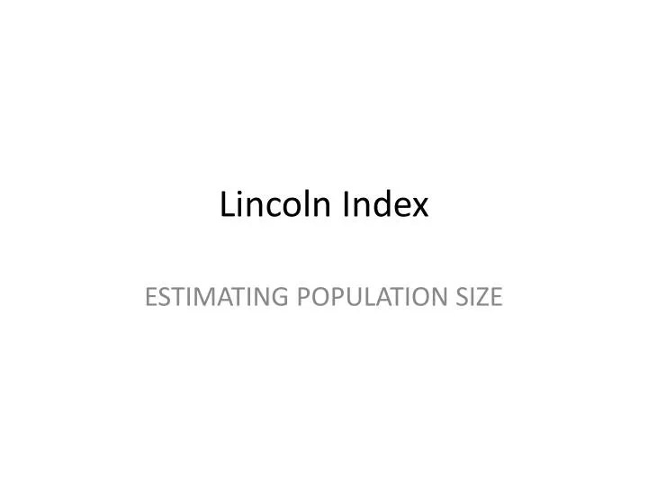 lincoln index