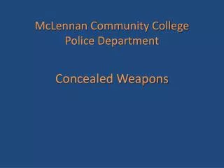 McLennan Community College Police Department