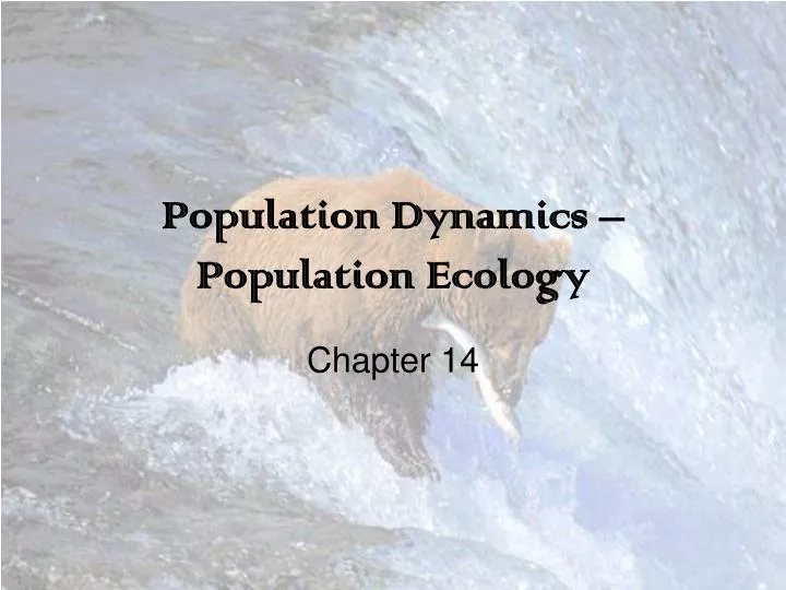 population dynamics population ecology