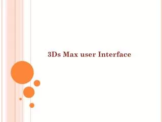 3Ds Max user Interface