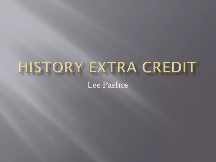 history extra credit