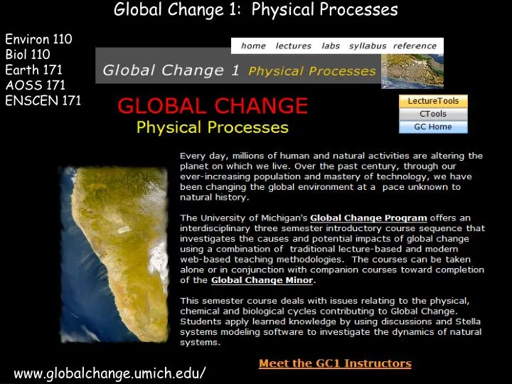 global change 1 physical processes