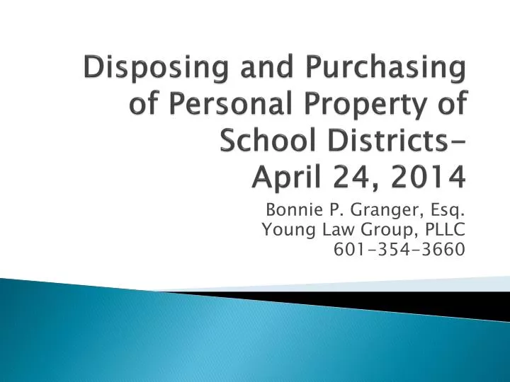 disposing and purchasing of personal property of school districts april 24 2014