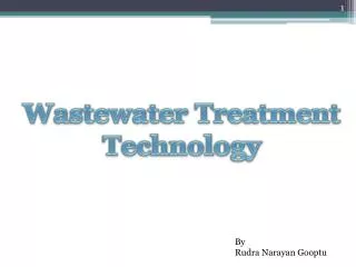 Wastewate r Treatment Technology