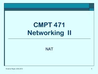 CMPT 471 Networking II