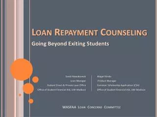 Loan Repayment Counseling