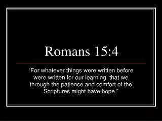 Romans 15:4