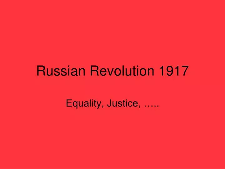 russian revolution 1917